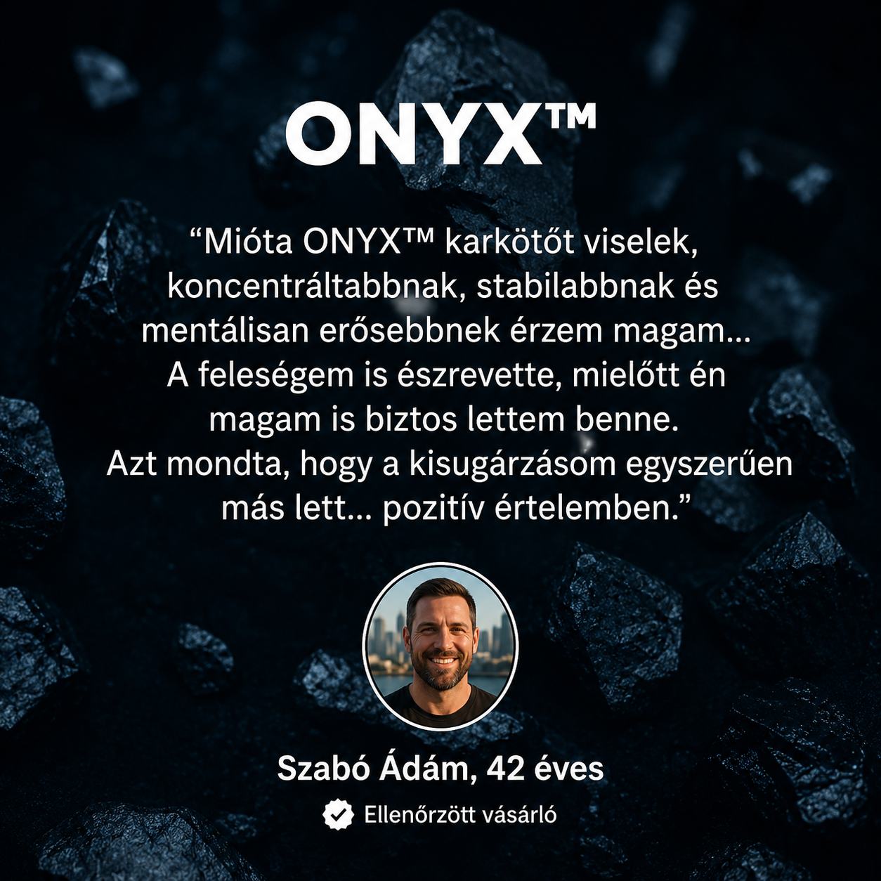 ONYX™ mágneses hematit karkötő